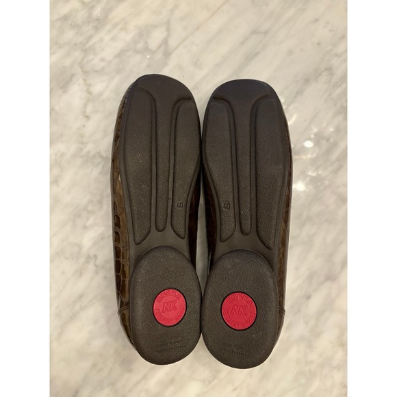 Sabrinas Brown Croc Embossed Ballet Flats Bow Detail‎ Comfort Shoes EU 40 Spain - Picture 8 of 10